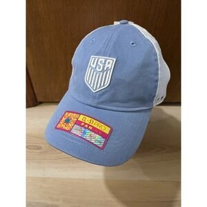 NWT Team USA US Soccer National Team 'Ace' Trucker Adjustable‎ Hat Blue/White